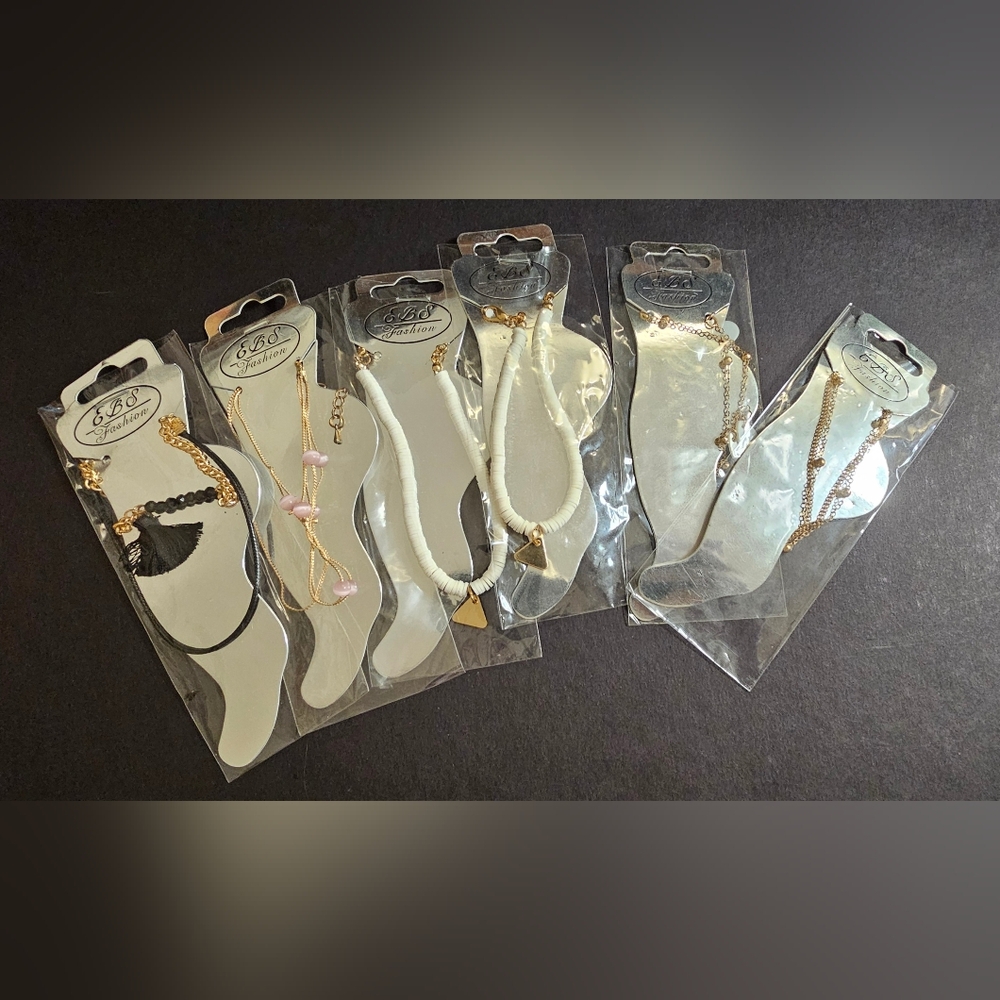 Bundle of Ankle Bracelets.